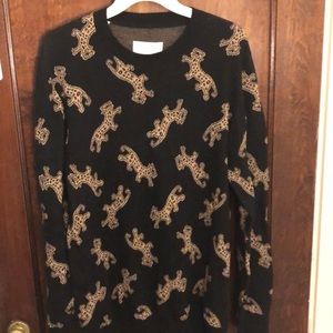Ovadia & Sons Mens Medium Leopard sweater